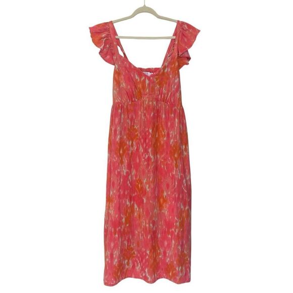 Time and Tru Pink Tie Dye Gauze Cotton Midi Sundress Women’s Medium 8 10 - Picture 1 of 5